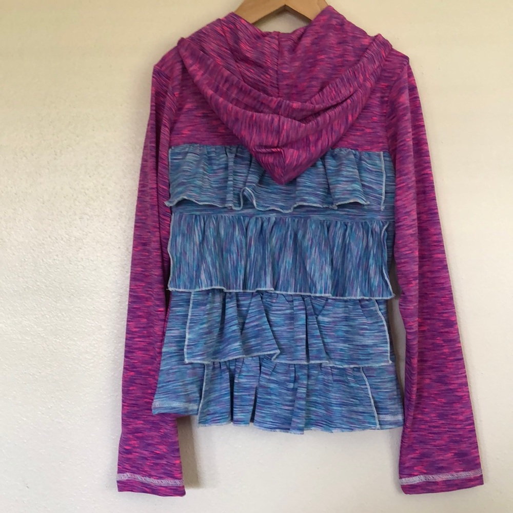 NEW Purple and blue hoodie with ruffles